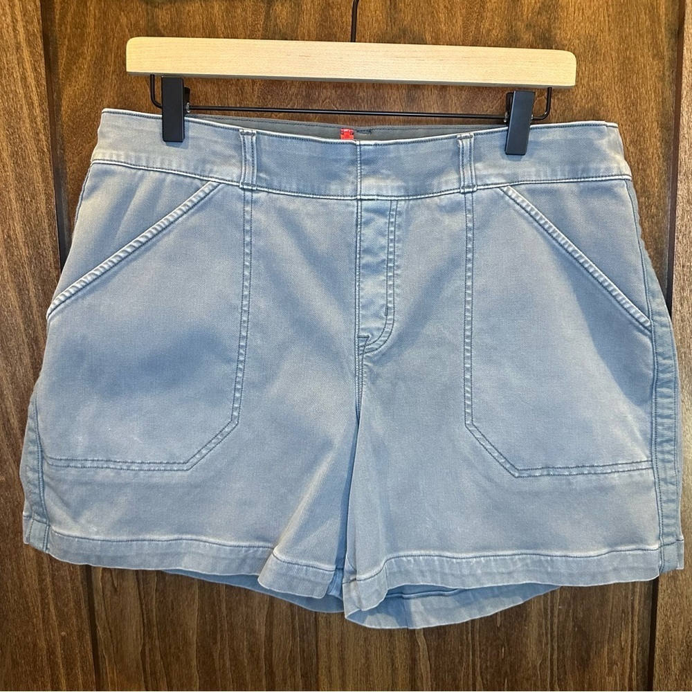 Lot of 4 Pairs of SPANX Women's Shorts - Blue, Orange, Tan, Charcoal - Size XL - Picture 11 of 14